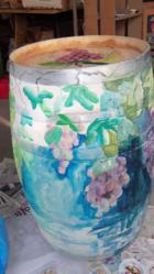 Karen Fields' barrel art for Entwine
